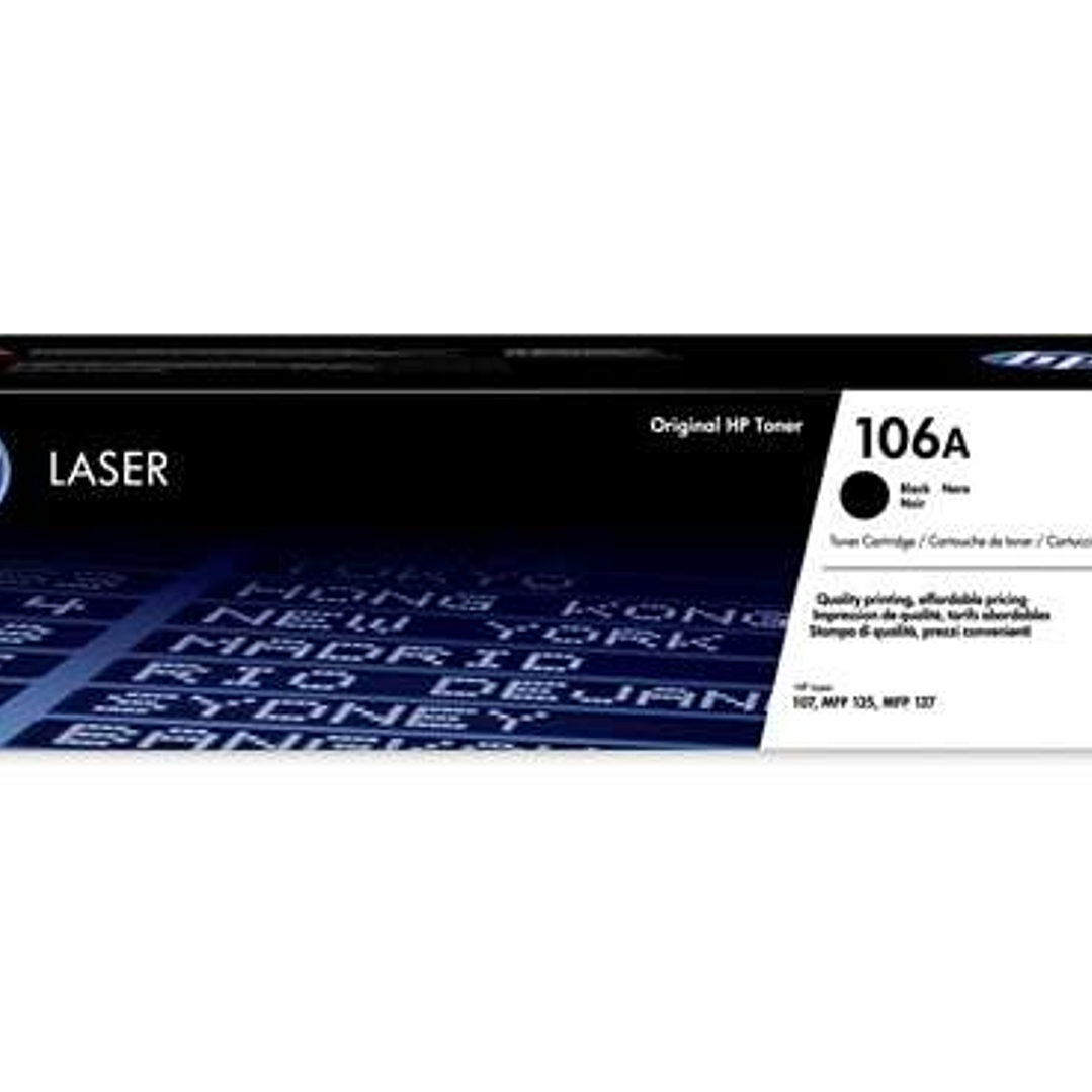 HP W1106A Negro Cartucho de Toner Original - 106A 1
