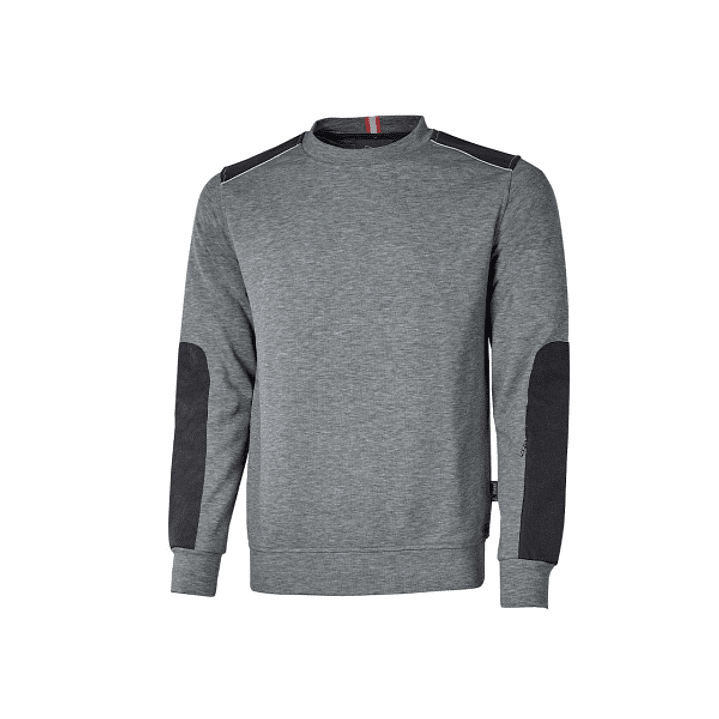 Upower Ryke Sudadera Cepillada Cuello Redondo - Talla L - Bolsillo Antebrazo, Refuerzos Antidesgaste, Elementos Reflectantes, Proteccion DPI1 - Color  1