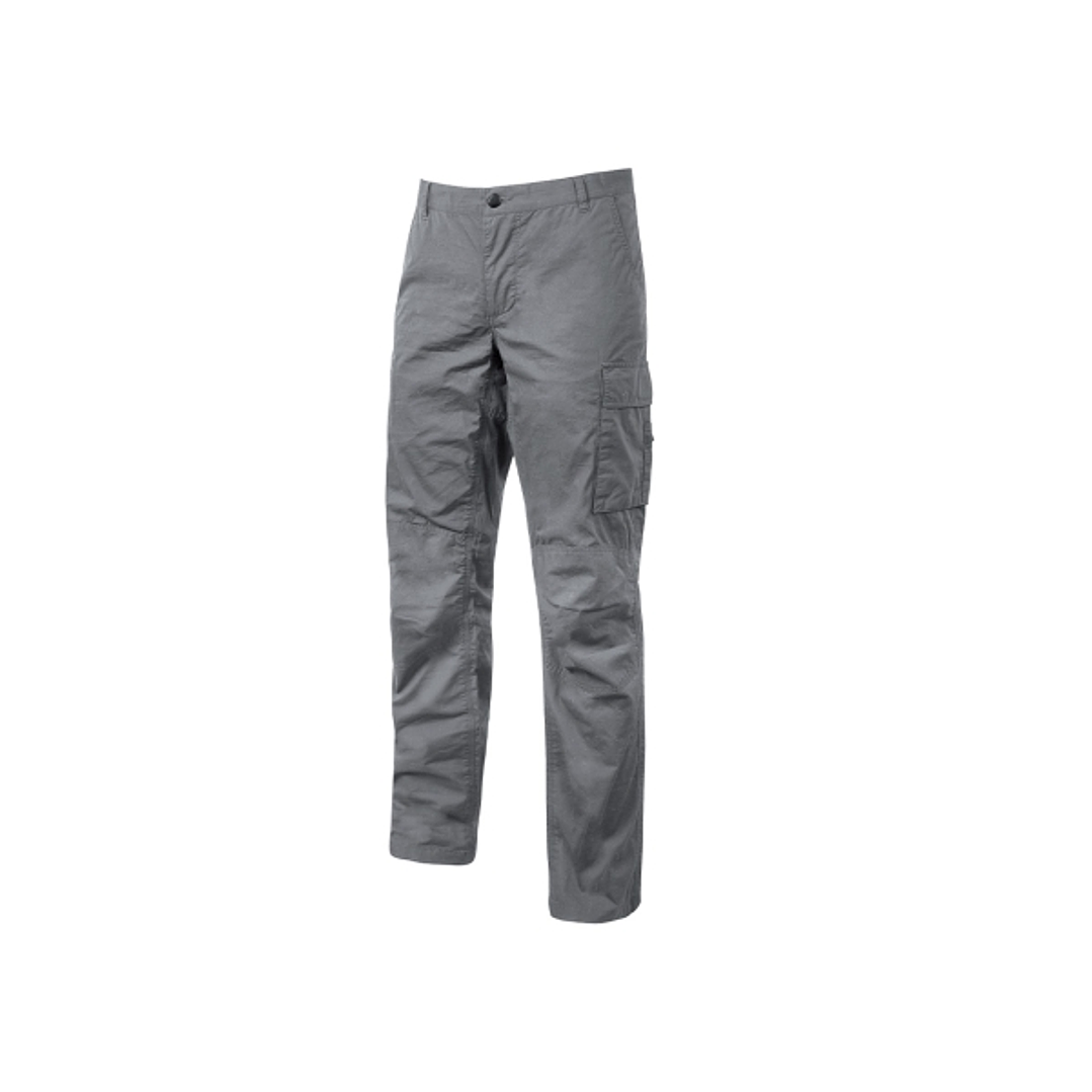 Upower Ocean Pantalon de Trabajo en Algodon Elastico - Talla XL - Bolsillos Multifuncionales, Cierre Resistente, Refuerzo en Rodillas, Cinta Reflex, A 1