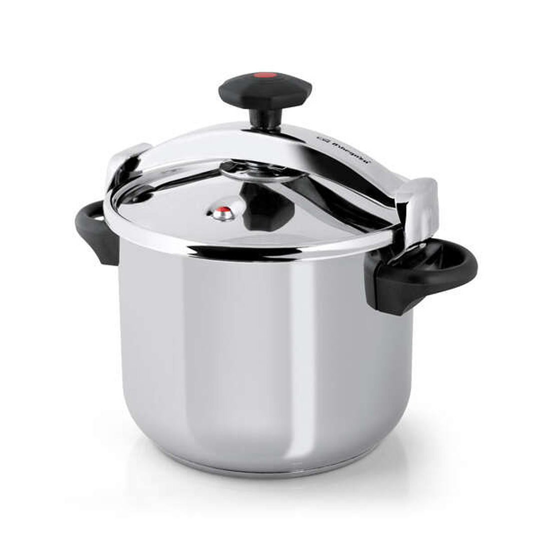 Orbegozo HPL 8070 Olla Clasica a Presion - Capacidad 8 Litros - Triple Seguridad - Regulacion de Presion Interna - Fondo Sandwich - Asas Laterales - A 1