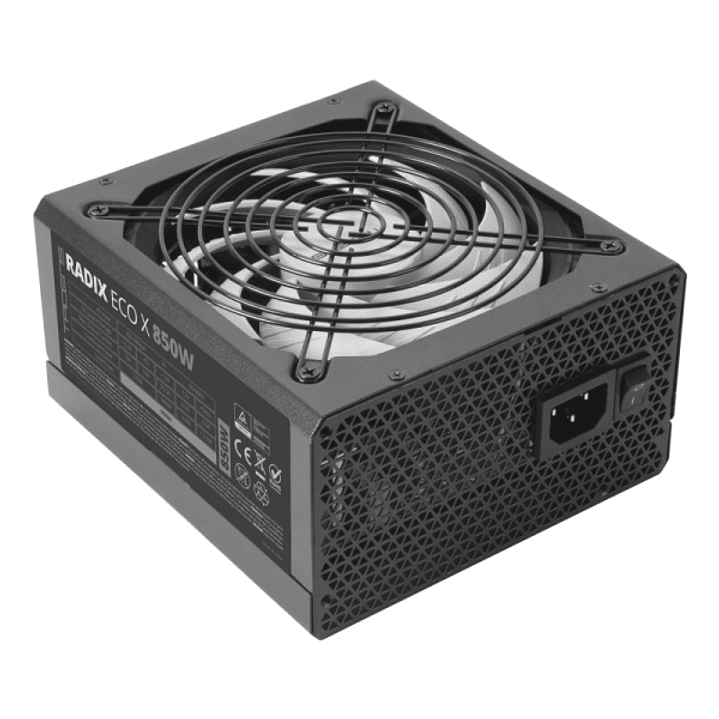 Tacens Radix Eco X 850 Fuente de Alimentacion 850W ATX - PFC Activo - Ventilador 140mm de 12dB - 80 Plus Silver - 160x150x85mm - Color Negro 1