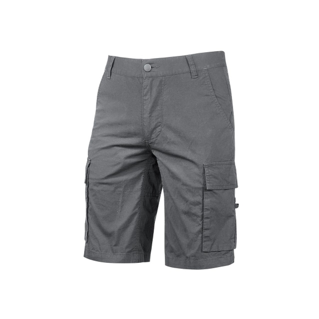 Upower Summer Bermuda Cargo Ajuste Slim-Fit - Talla L - Algodon Elastico, Bolsillos Multifuncionales, Triple Costura, Boton Antiarañazos, Proteccion D 1