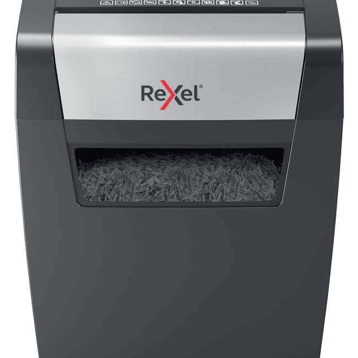 Rexel Momentum X406 Destructora Papel Corte Confeti P-4 - Destruye hasta 7 Hojas a la Vez - Capacidad de la Papelera 15L - Color Gris/Plata 1