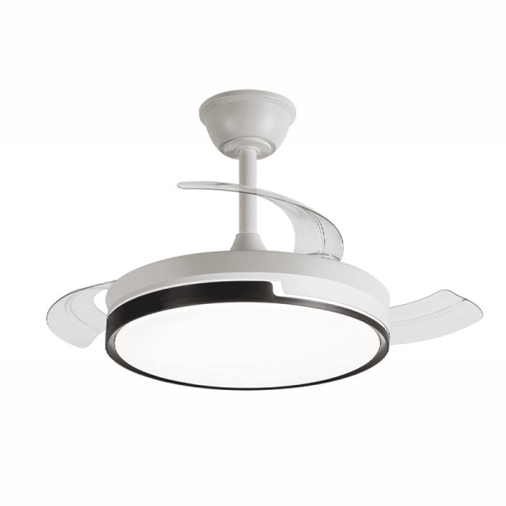 Daewoo Ventilador de Techo de 90cm - 30W - Aspas Retractiles - Luz LED Integrada - Incluye Kit de Instalacion - Ultra Silencioso - Temporizador - 6 Ve 1