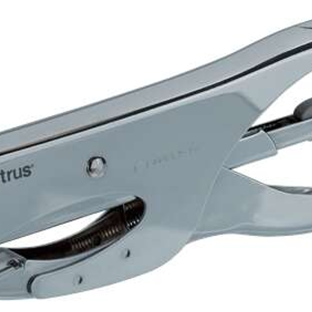 Petrus 222 Grapadora de Tenaza - Hasta 40 Hojas - Grapado Cerrado y Abierto - Diseño Ergonomico - Color Cromado 1