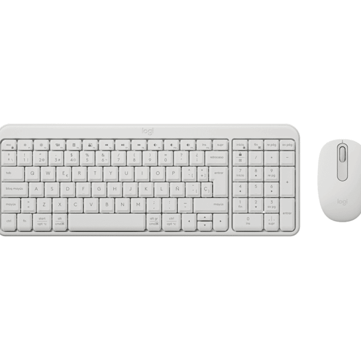 Logitech MK250 Compact Bluetooth Wireless Combo Pack Inalambrico + Raton - Uso Ambidiestro - Indicadores Led - Color Blanco 1