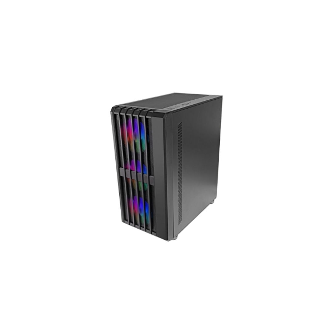 Mars Gaming MC-VAULT Caja Torre ATX - 4 Ventiladores de 120mm ARGB - Ventana Lateral de Cristal Templado - Rejilla Frontal y Superior - 7 Ranuras de E 1