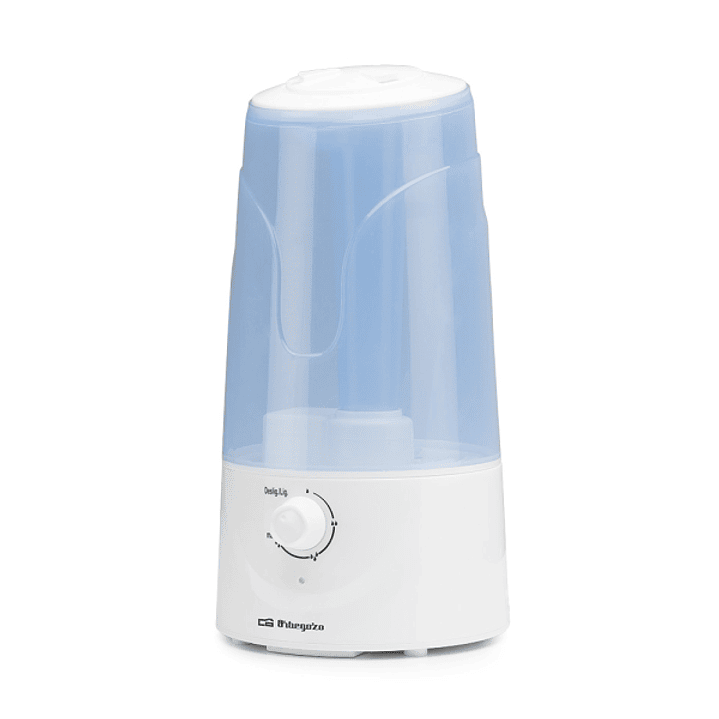 Orbegozo HU 2032 Humidificador Ultrasonico de 300mL/h - Potencia 25W - Deposito de 3L - Purifica y Neutraliza Malos Olores - Caudal Regulable - Bandej 1