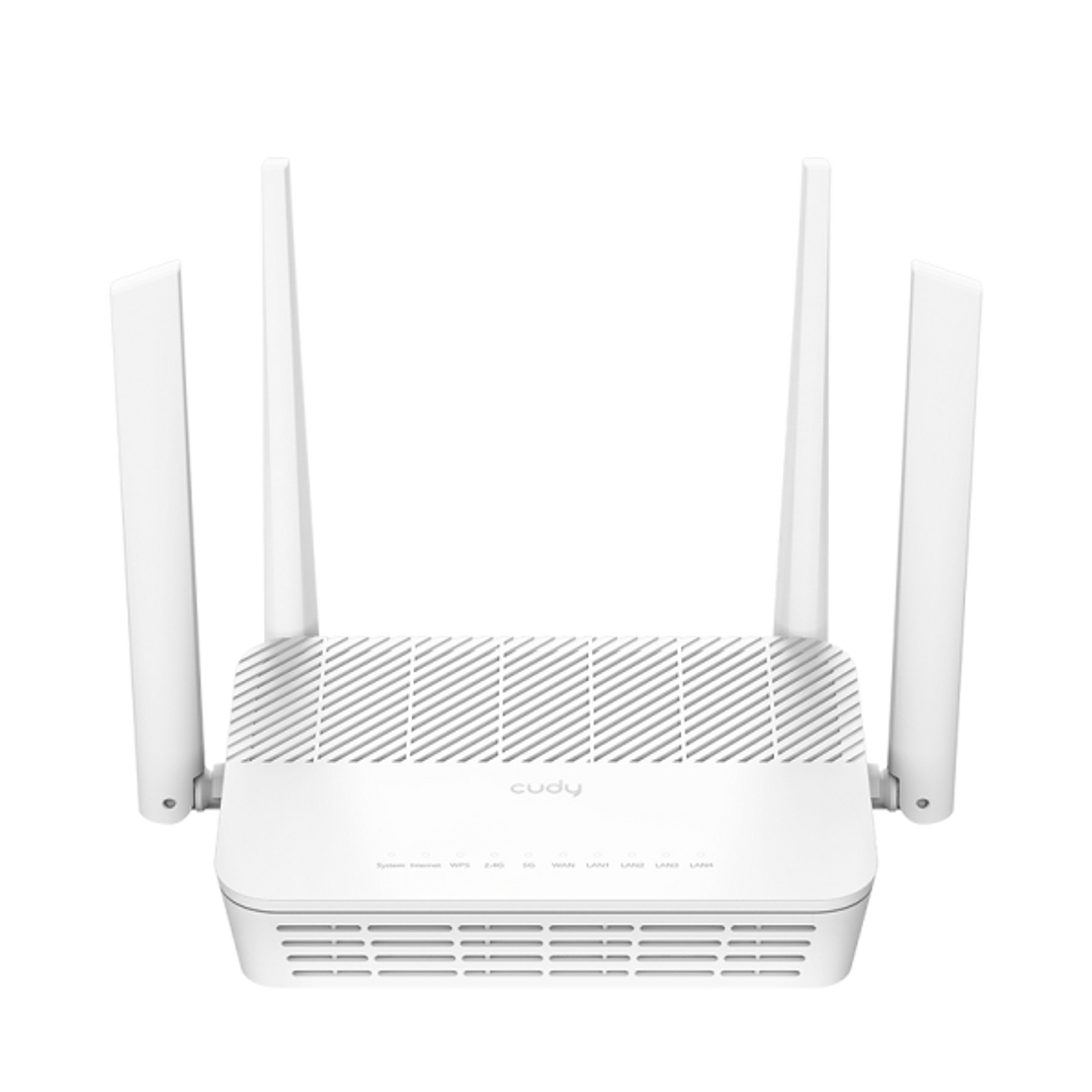 Cudy Router PoE WiFi 6 2.5G Mesh Dual Band AX3000 - Velocidad hasta 1000Mbps - 4 Puertos - 4 Antenas Fijas de 5dBi - Tecnologia MU-MIMO - Color Blanco 1