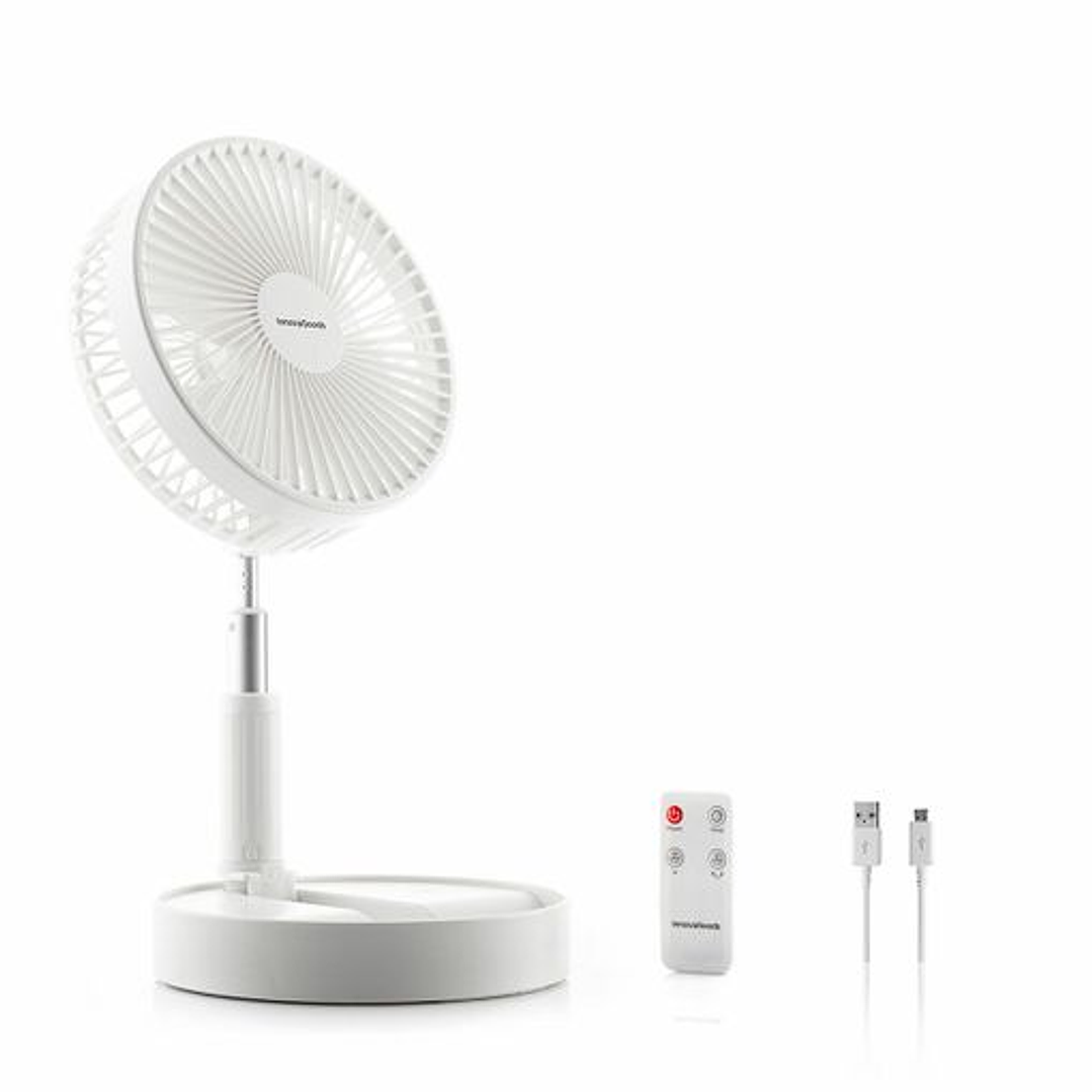 Innovagoods Fandle Ventilador Plegable 3 en 1 - Autonomia hasta 6h - 40dB - 4 Velocidades - Bateria 7200mAh - Recargable - Plegable - Altura Ajustable 1
