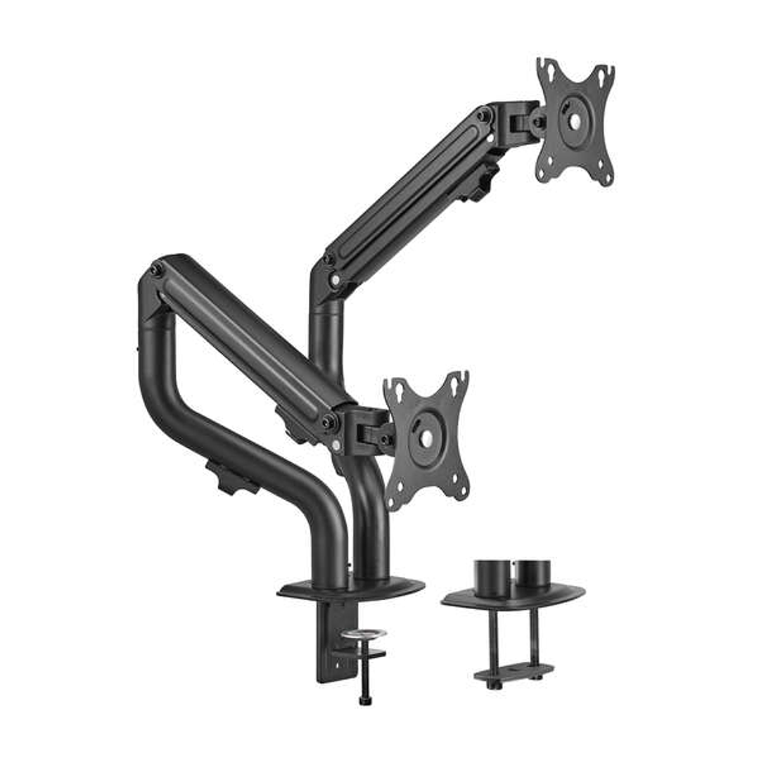 Aisens Soporte de Mesa ECO Contrapeso Giratorio e Inclinable para Monitor/TV 8kg (3 Pivotes - 2 Brazos) de 17-32 - Color Negro 1