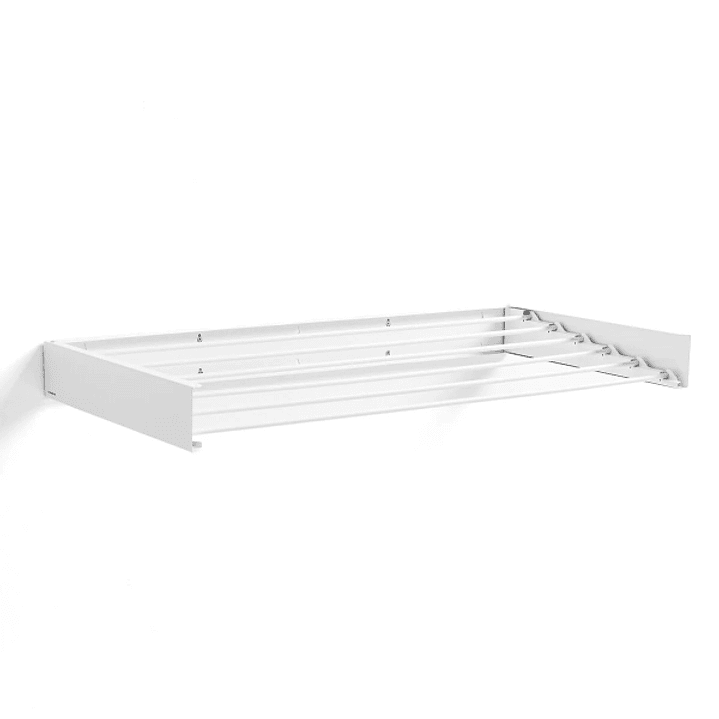 Innovagoods Dryva 100 Tendedero de Pared Extensible - Retractil - Incluye Accesorios de Montaje - Plegable - Resistente a la Corrosion - 6 Barras - 10 1