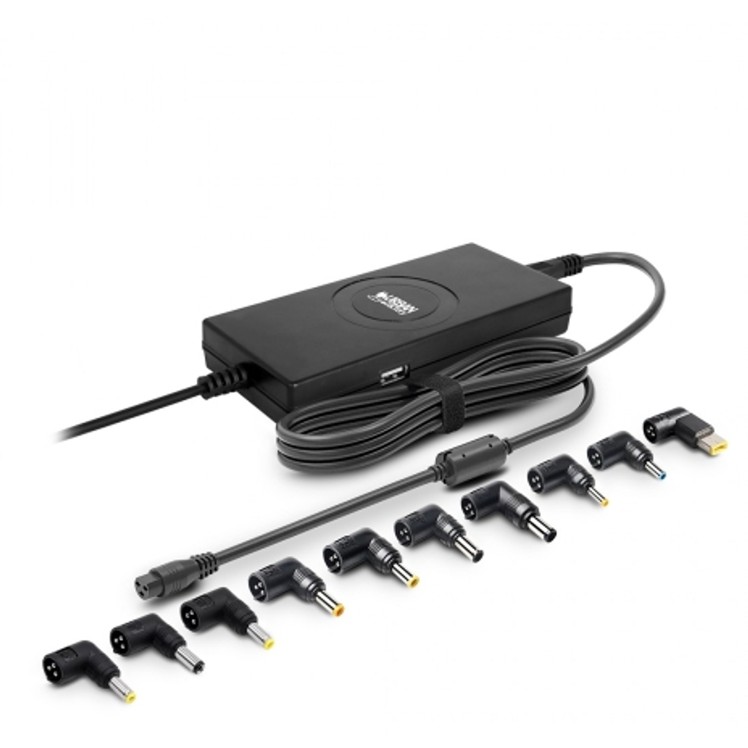 Urban Factory Cargador Universal para Portatil 90W - Delgado - 1x USB-A - Color Negro 1