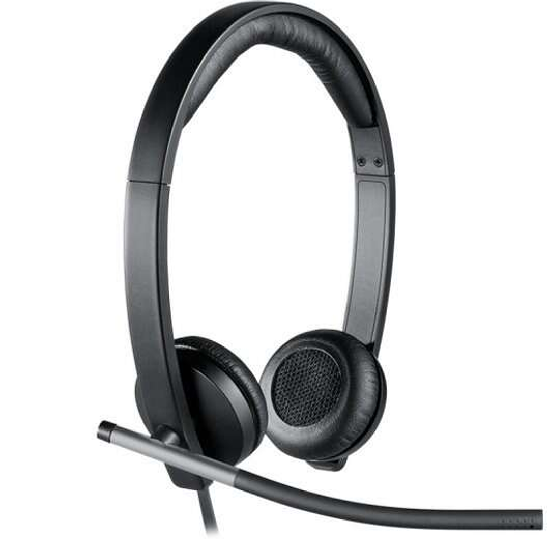 Logitech H650E Auriculares con Microfono USB - Microfono Plegable - Almohadillas Acolchadas - Controles en Cable - Color Negro 1