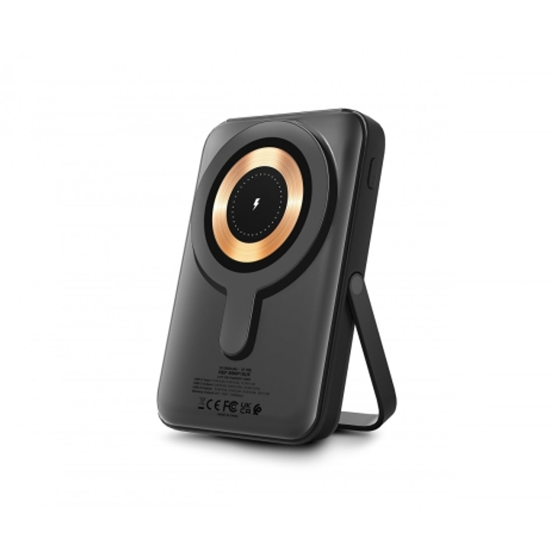 Urban Factory Magnee Power Powerbank Universal 10000mAh - Entrada USB-C - Salida USB-C, USB-A e Inalambrica - Color Negro 1