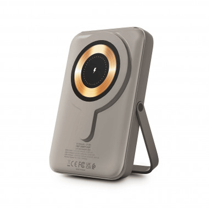 Urban Factory Magnee Power Powerbank Universal 10000mAh - Entrada USB-C - Salida USB-C, USB-A e Inalambrica - Color Marron 1