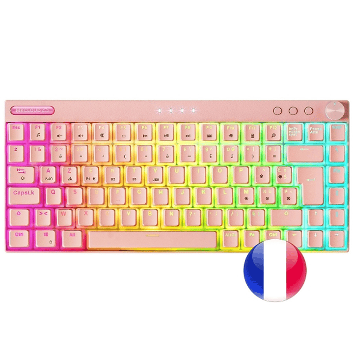 Mars Gaming Teclado Premium - Triple Conexion - Tamaño Ultra-Compacto 75% - Switch Antipolvo Outemu SQ Pro - Iluminacion RGB Chroma - Bateria 200h - F 1