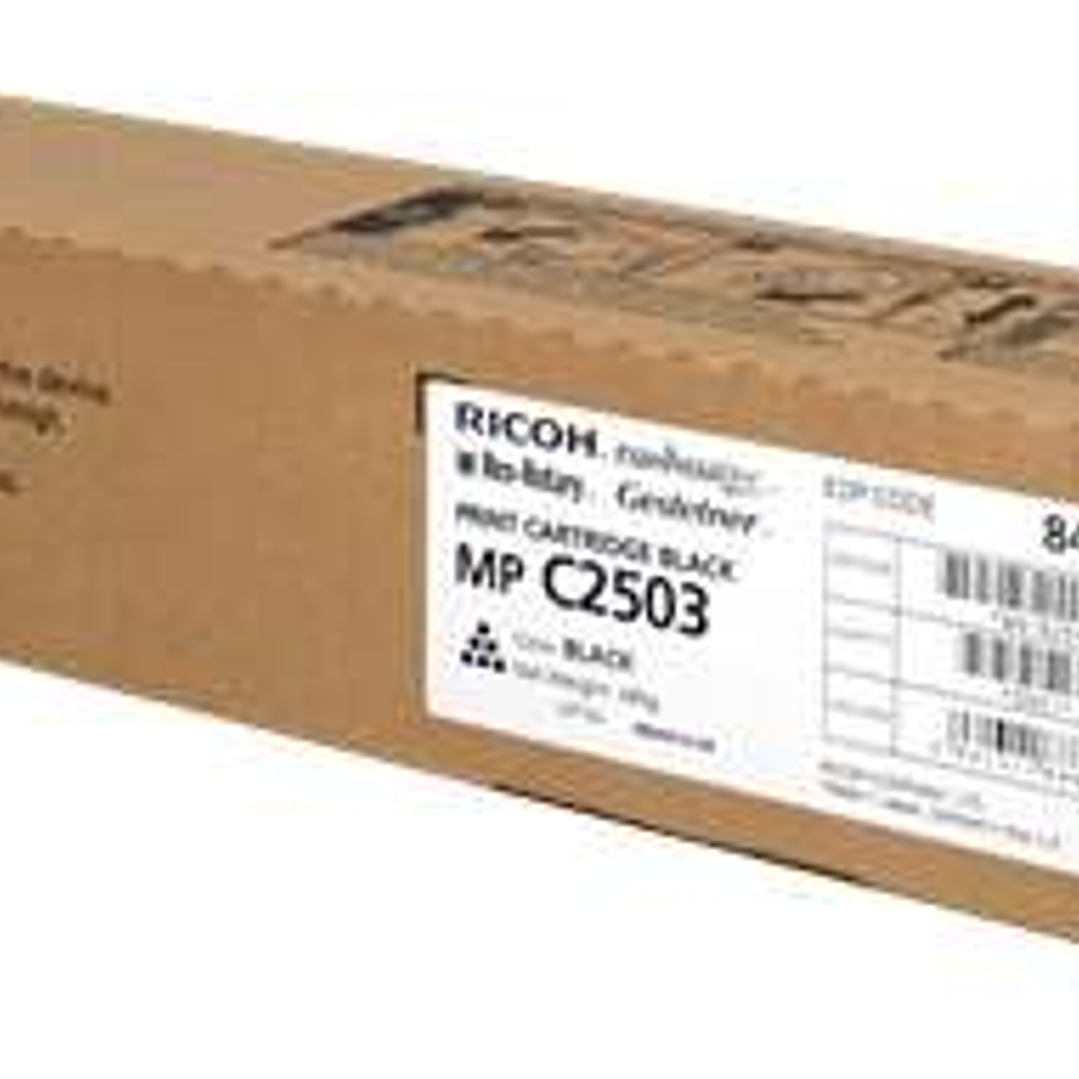 Ricoh Aficio MP-C2503SP/MP-C2003SP/MP-C2004SP/MP-C2504SP Negro Cartucho de Toner Original - 841925/841918 1