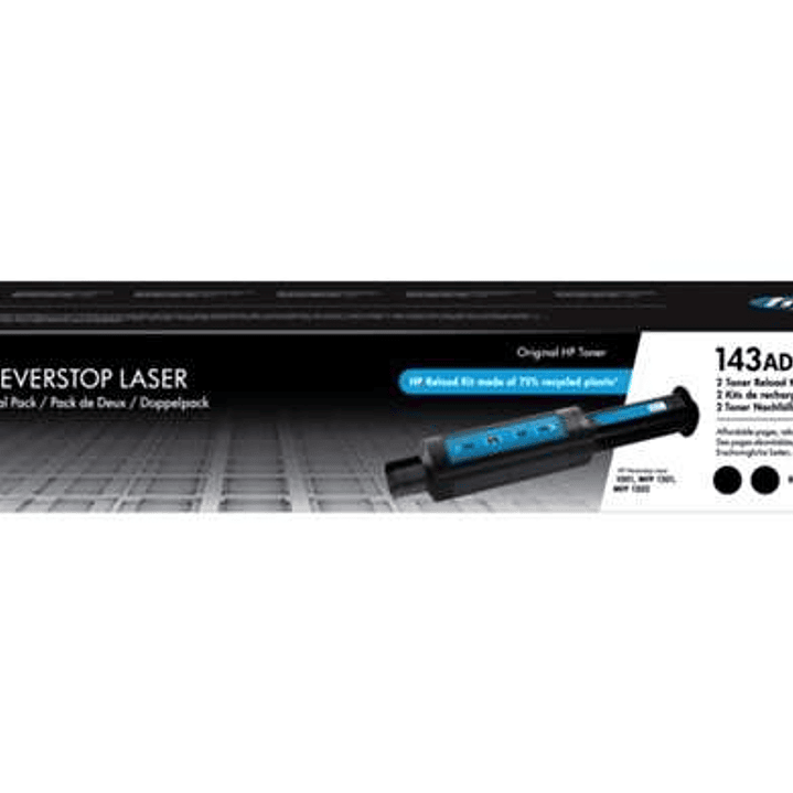 HP W1143A Negro Pack de 2 Kits de Recarga de Toner Originales - 143A 1