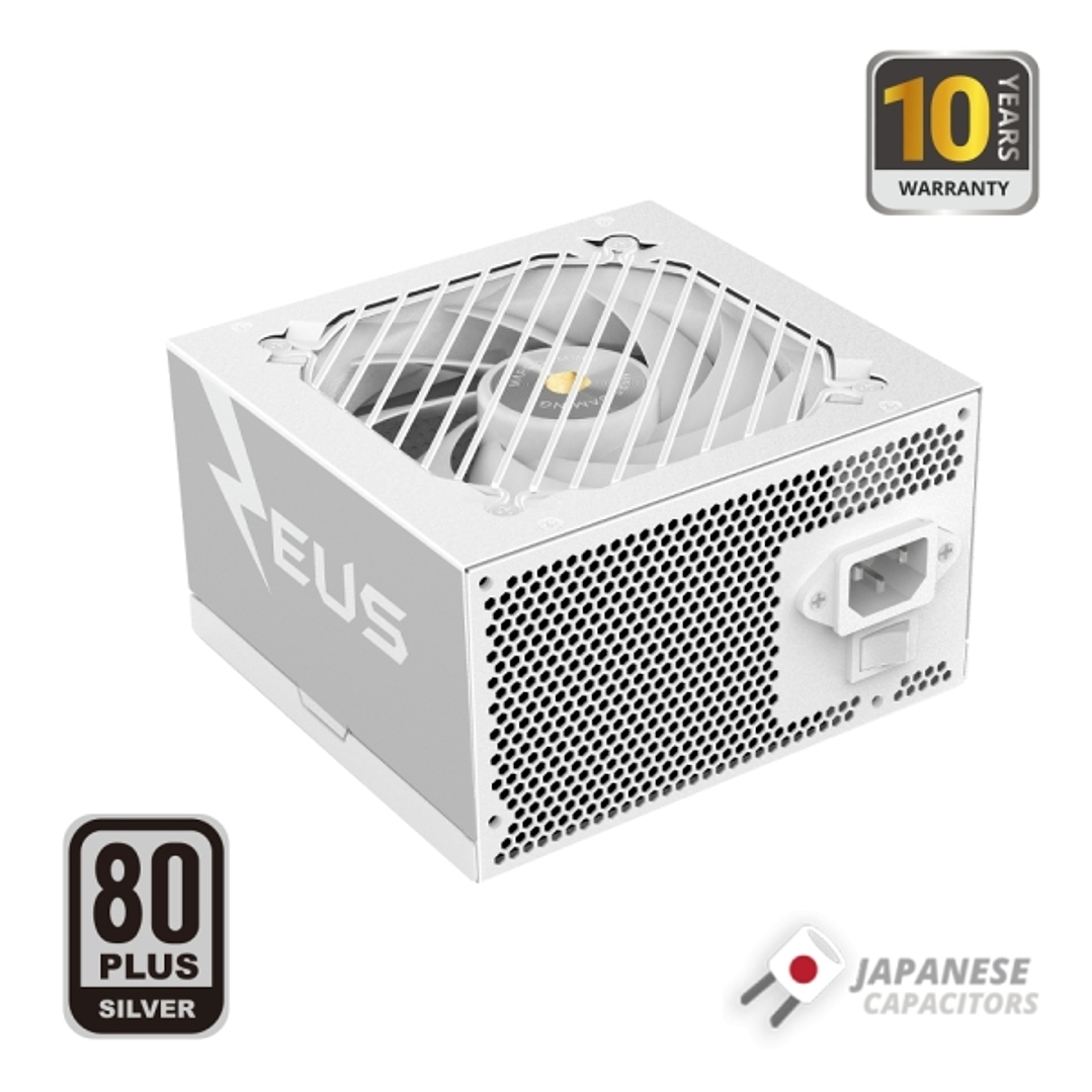 Mars Gaming MPZE750SI Fuente de Alimentacion ATX de 750W - 80 Plus Silver - Ventilador de 12cm - 14dB - 150x145x85mm - Color Blanco 1