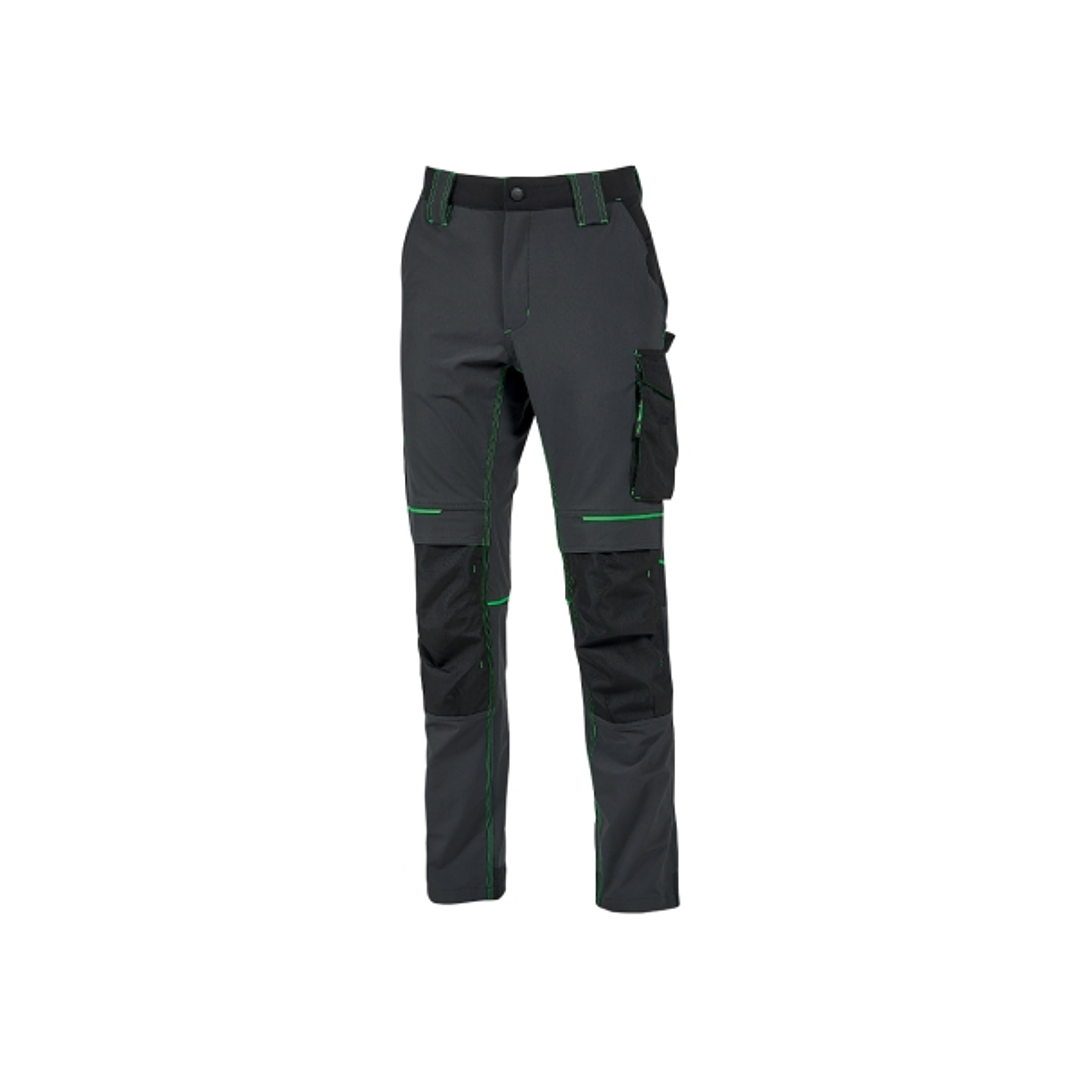 Upower Atom Pantalon de Trabajo con Tejido U-4 Stretch - Talla L - Repelente al Agua, Transpirable, Secado Rapido, Bolsillos Multifuncionales, Protecc 1