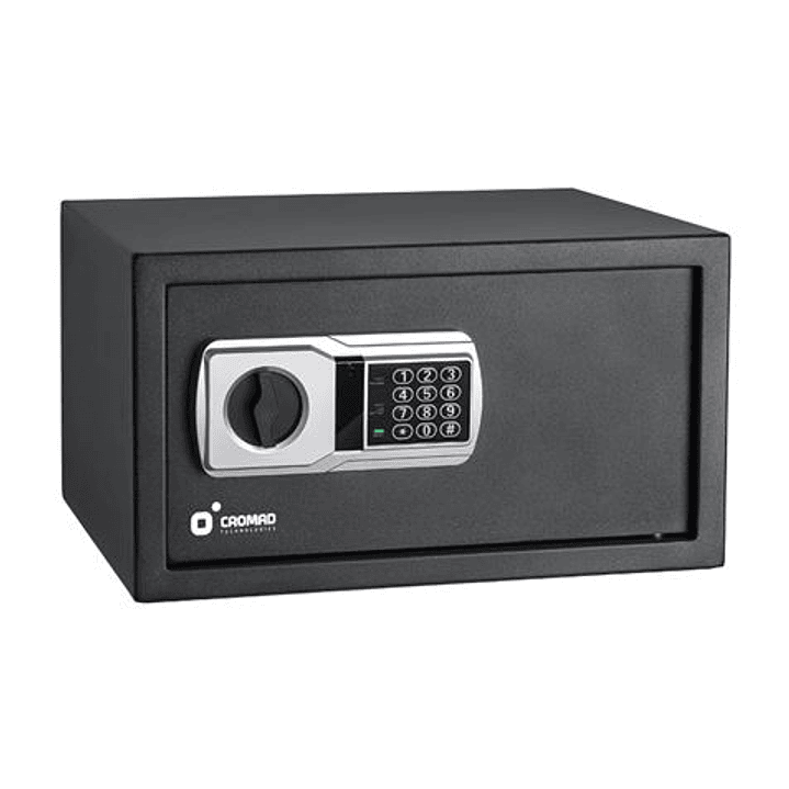 Cromad Caja Fuerte Electronica - Alto Nivel de Seguridad - De 3 a 8 Digitos - Bisagras Ocultas - Incluye Llave de Emergencia - 250x350x250mm 1