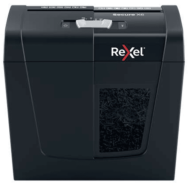 Rexel Secure X6 Destructora de Papel Manual Corte en Particulas P-4 - Destruye hasta 6 Hojas a la Vez - Capacidad de la Papelera 10L - Color Negro 1