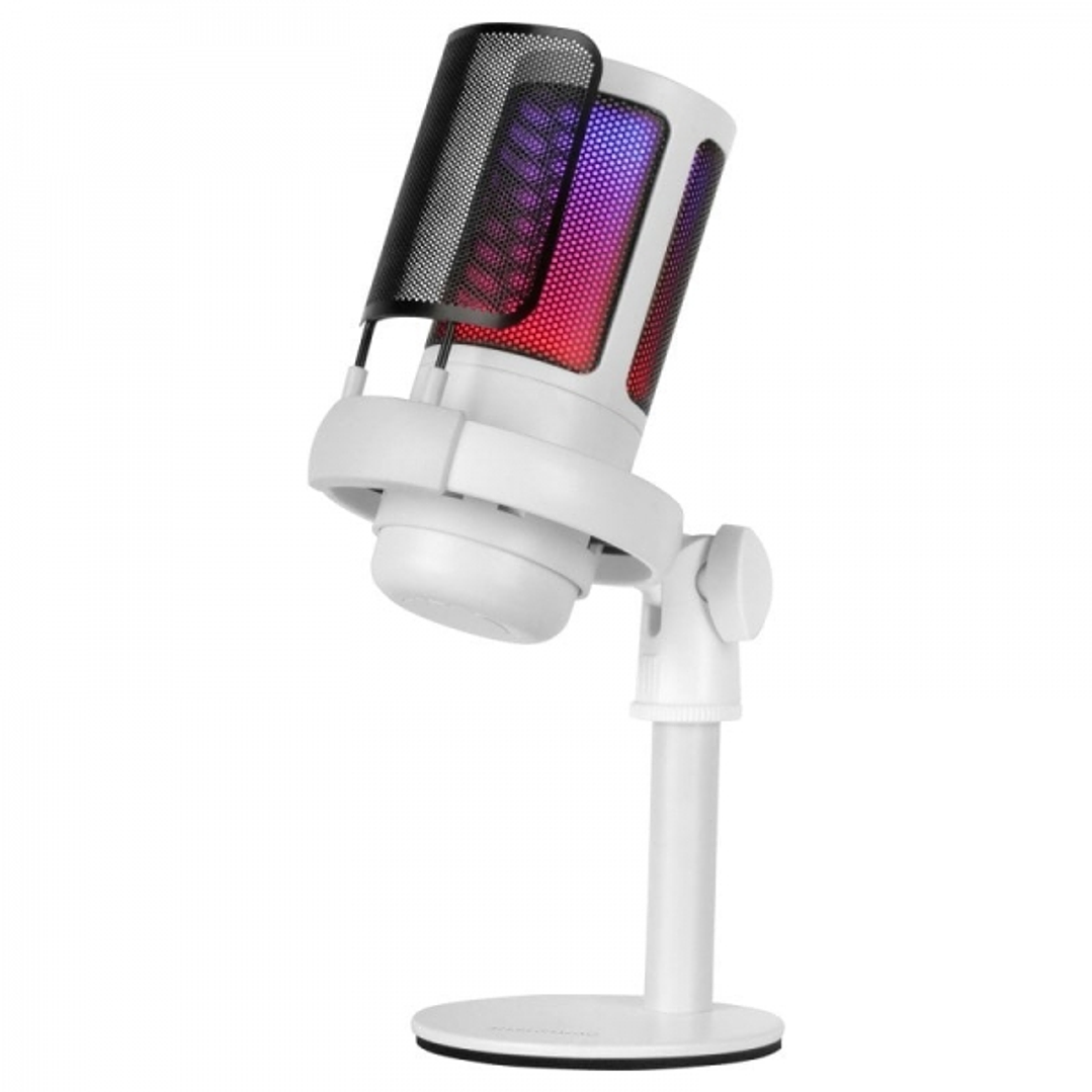 Mars Gaming ARGB MMIC-SE Microfono de Estudio - ADC 196kHz 24 bits - Condensador Cardioide - Monitoreo sin Latencia - Iluminacion ARGB - Controles Tac 1