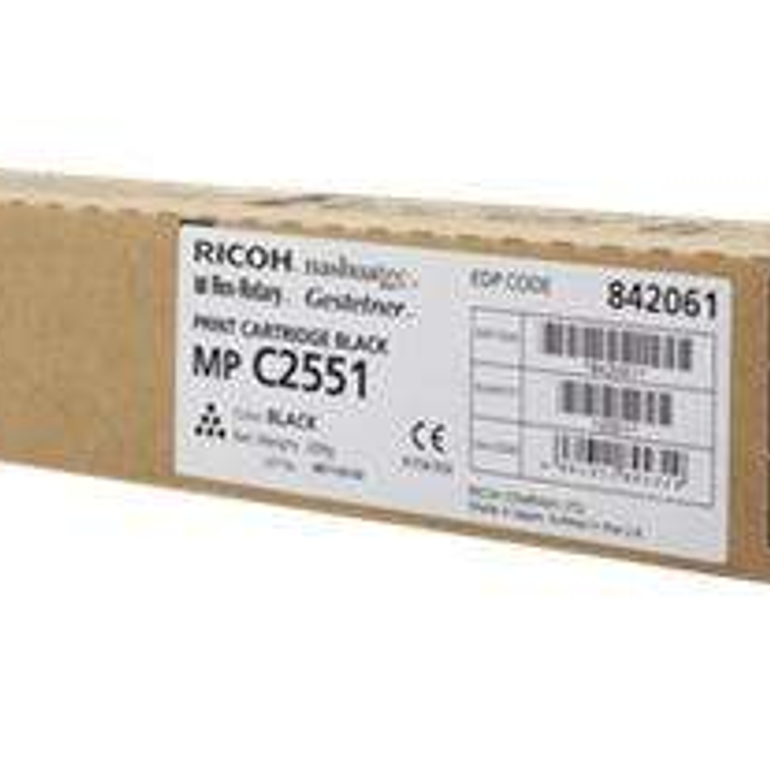 Ricoh Aficio MP-C2051/MP-C2551 Negro Cartucho de Toner Original - 842061/841504/841587/842465 1