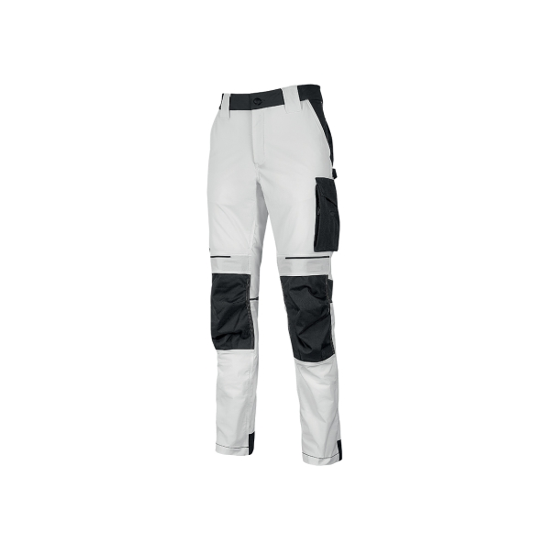 Upower Atom Pantalon de Trabajo - Talla M - Repelente al Agua, Transpirable, Secado Rapido, Bolsillos Multifuncionales, Protector de Rodilla Certifica 1