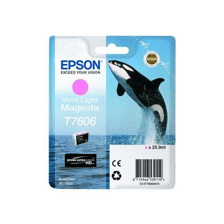 Epson T7606 Magenta Light Cartucho de Tinta Original - C13T76064010 1