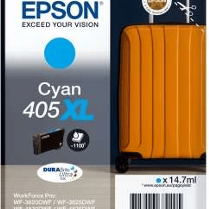 Epson 405XL Cyan Cartucho de Tinta Original - C13T05H24010 1