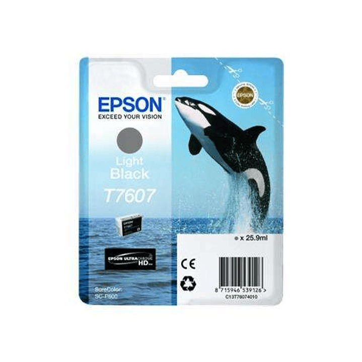 Epson T7607 Negro Light Cartucho de Tinta Original - C13T76074010 1