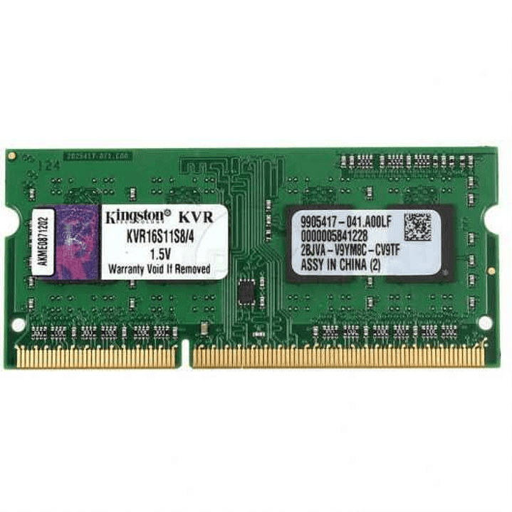 Kingston ValueRAM Memoria RAM SO-DIMM DDR3 1600 PC3-12800 4GB CL11 1
