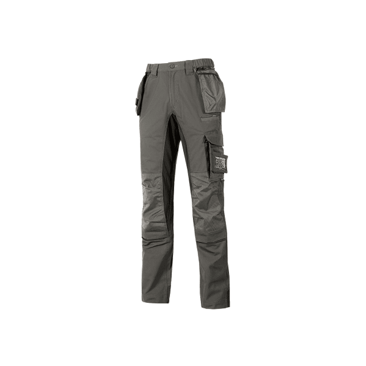 Upower Race Pantalon de Alta Calidad - Talla 52 - Multiples Bolsillos Desmontables, Paneles Elasticos, Resistente al Desgaste, Elementos Reflectantes, 1