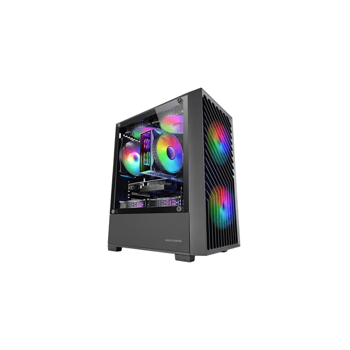 Mars Gaming MC-VORTEX Minitorre Ultracompacta - 3 Ventiladores de 120mm FRGB - Soporte MicroATX/Mini-ITX - Doble Camara - 7 Ranuras de Expansion - Col 1