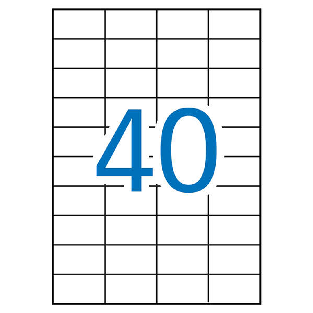 Apli Etiquetas Blancas Permanentes para Laser 52.5 x 29.7mm 250 Hojas 1