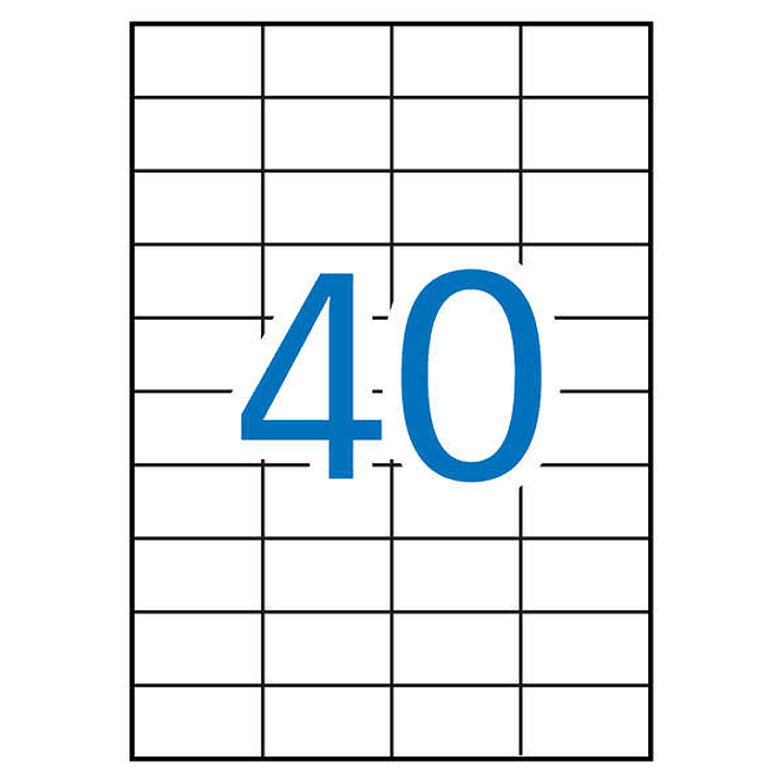 Apli Etiquetas Blancas Permanentes para Laser 52.5 x 29.7mm 250 Hojas 1