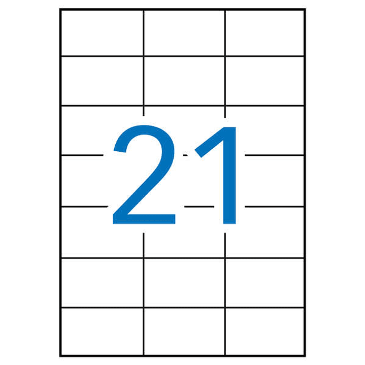 Apli Etiquetas Blancas Permanentes para Laser 70.0 x 42.4mm 250 Hojas 1