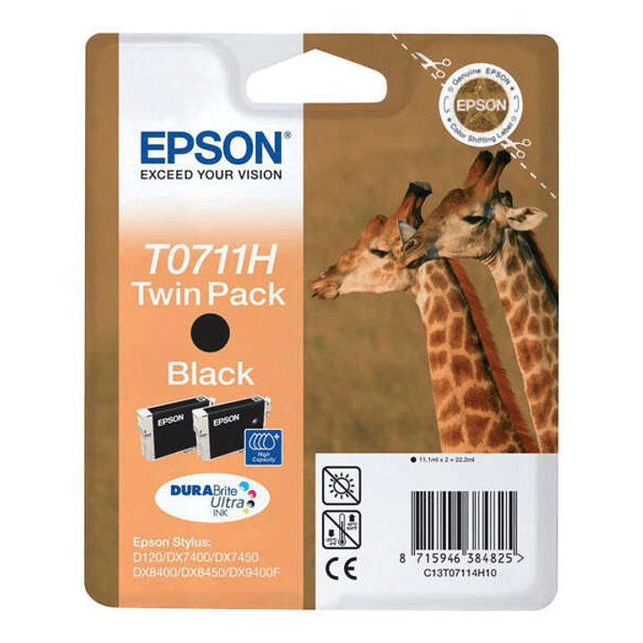 Epson T0711H Negro Cartucho de Tinta Original - C13T07114H10 1
