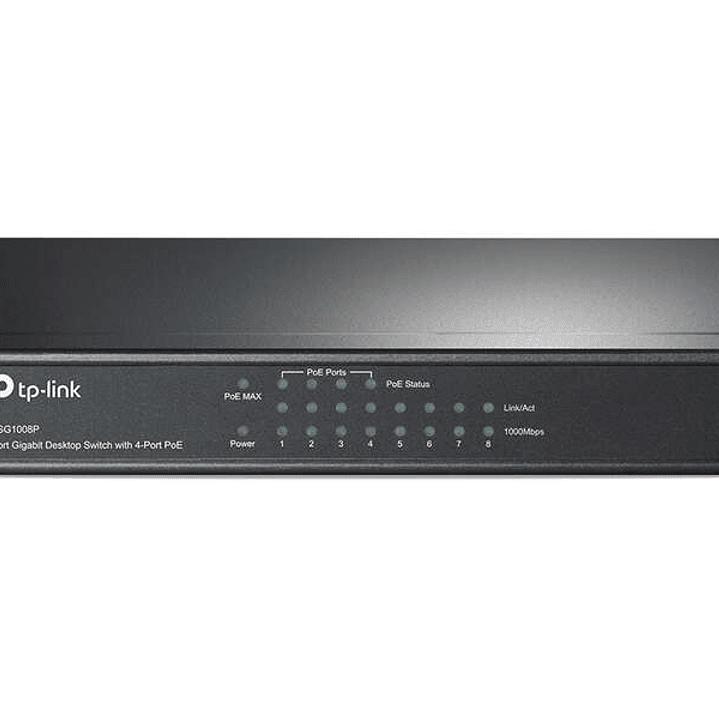 TP-Link Switch de Sobremesa - 8 Puertos Gigabit con 4 Puertos PoE 1