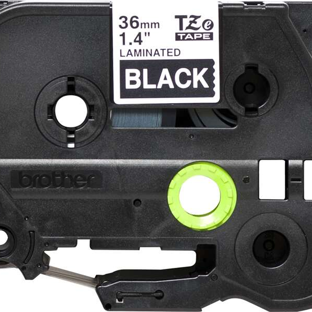 Brother TZe365 Cinta Laminada Original de Etiquetas - Texto blanco sobre fondo negro - Ancho 36mm x 8 metros 1