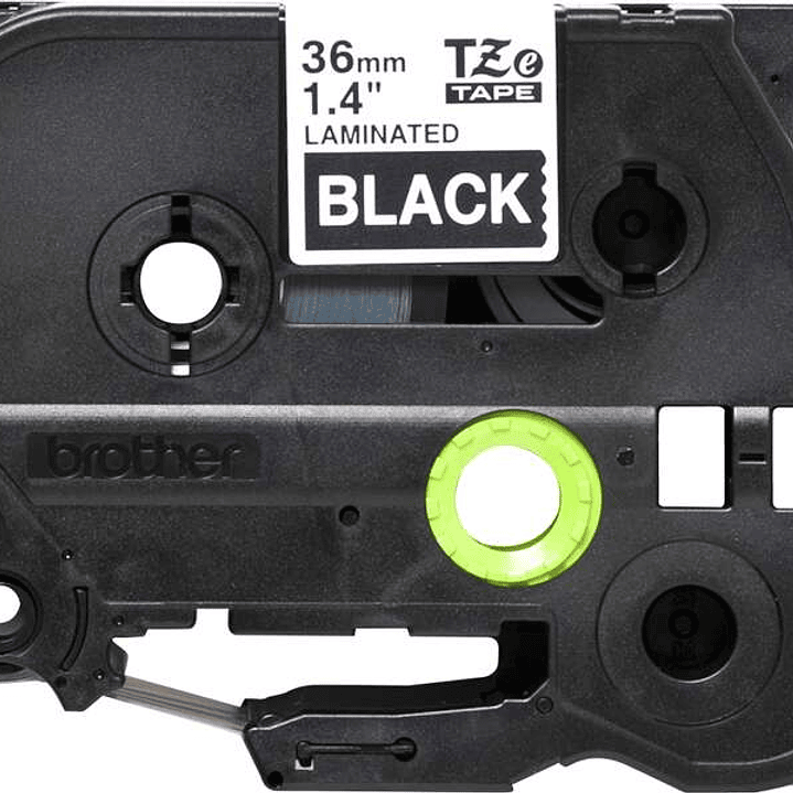 Brother TZe365 Cinta Laminada Original de Etiquetas - Texto blanco sobre fondo negro - Ancho 36mm x 8 metros 1