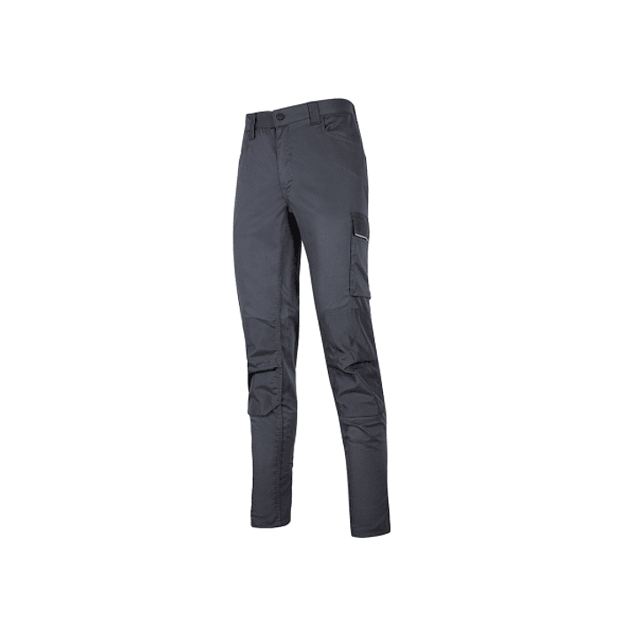 Upower Meek Pantalones Cargo TC Stretch - Talla L - Bolsillos Multifuncionales, Refuerzos Poli-Oxford, Cinturilla Elastica, Perfiles Reflectantes, Pro 1