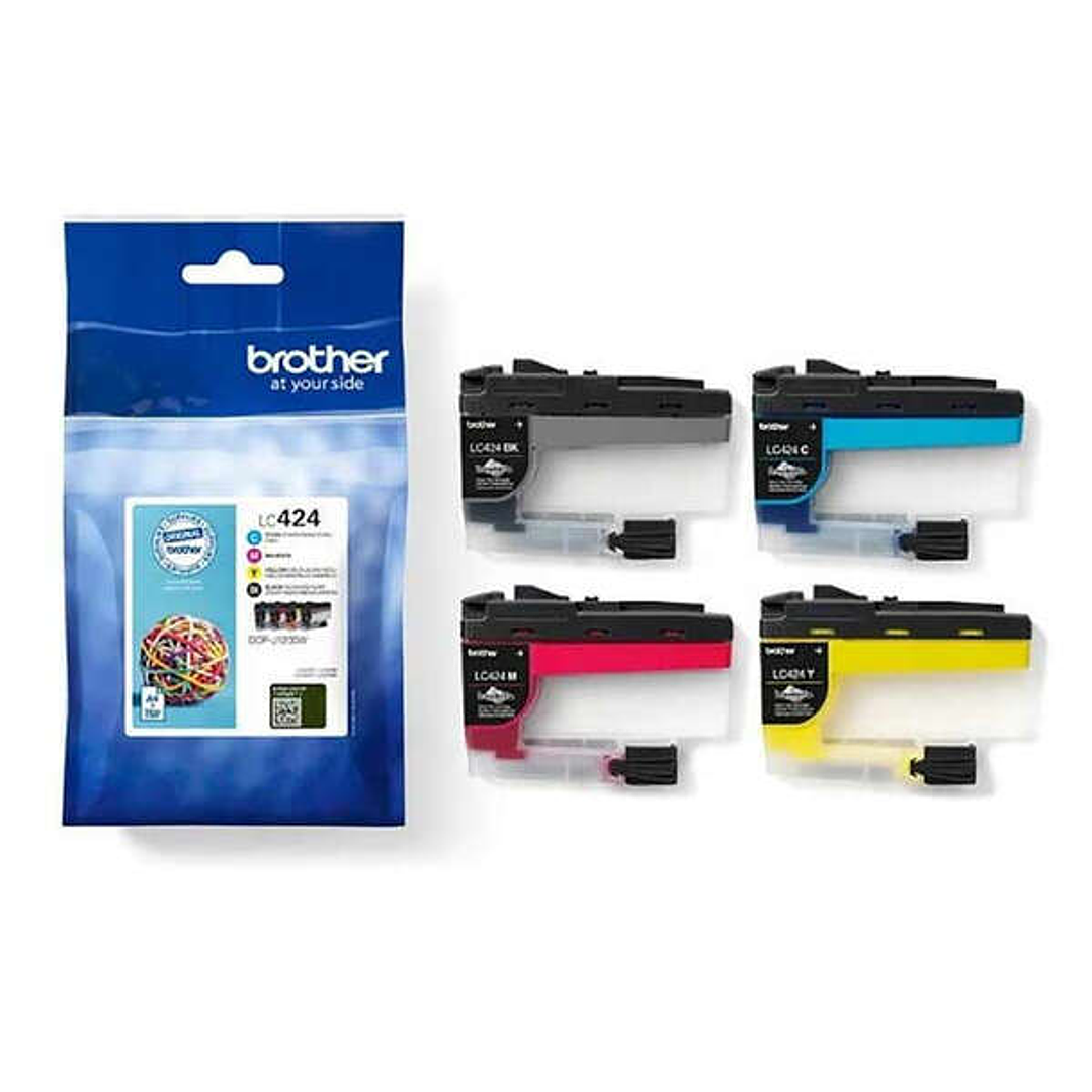 Brother LC424 Pack de 4 Cartuchos de Tinta Originales - LC424VAL 1