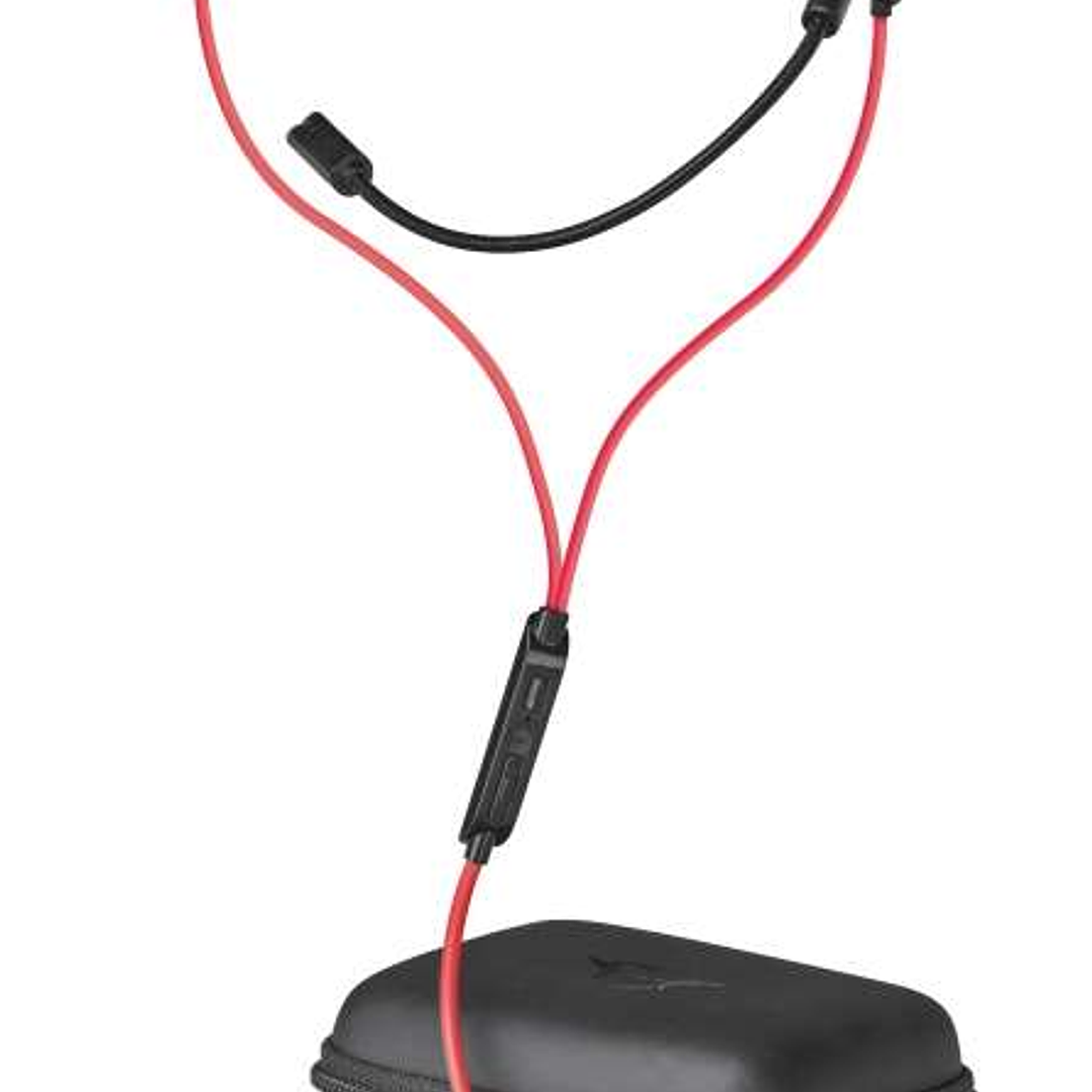Trust Gaming GXT 408 Cobra Auriculares con Microfono - Microfono Desmontable - Multiplataforma - Altavoces Activos 10mm - Cable Rojo de 1.20m - Color  1