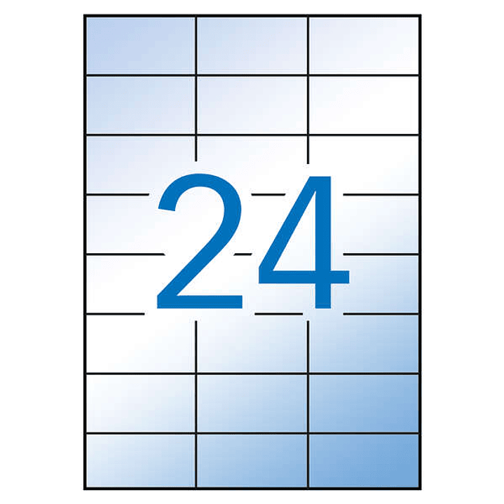 Apli Etiquetas Translucidas Resistentes Intemperie 70.0 x 37.0mm 100 Hojas 1