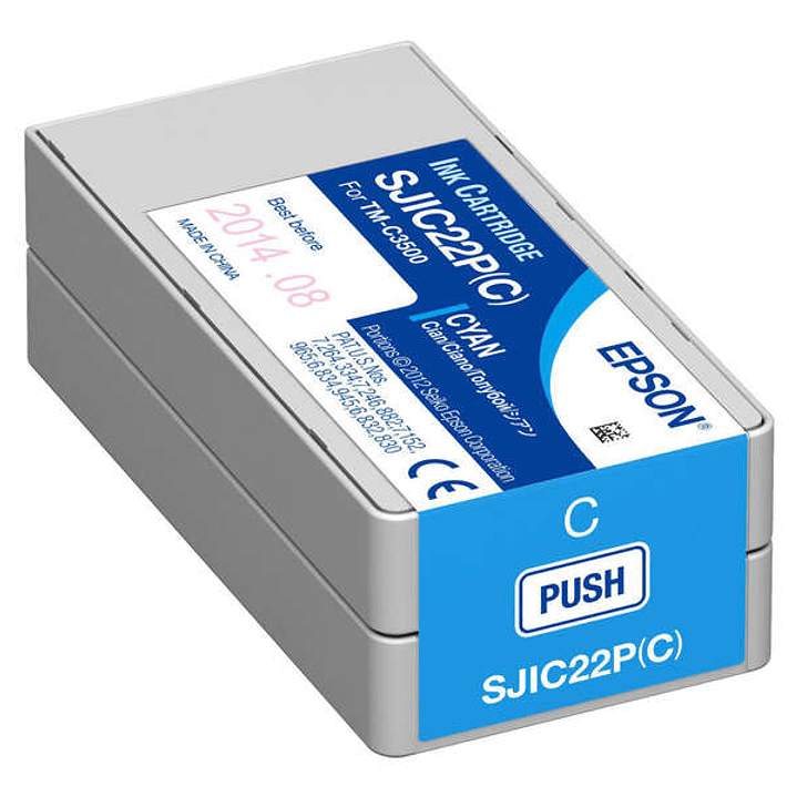 Epson SJIC22P Cyan Cartucho de Tinta Original - C33S020602/SJIC22P(C) 1