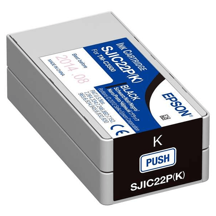 Epson SJIC22P Negro Cartucho de Tinta Original - C33S020601/SJIC22P(K) 1