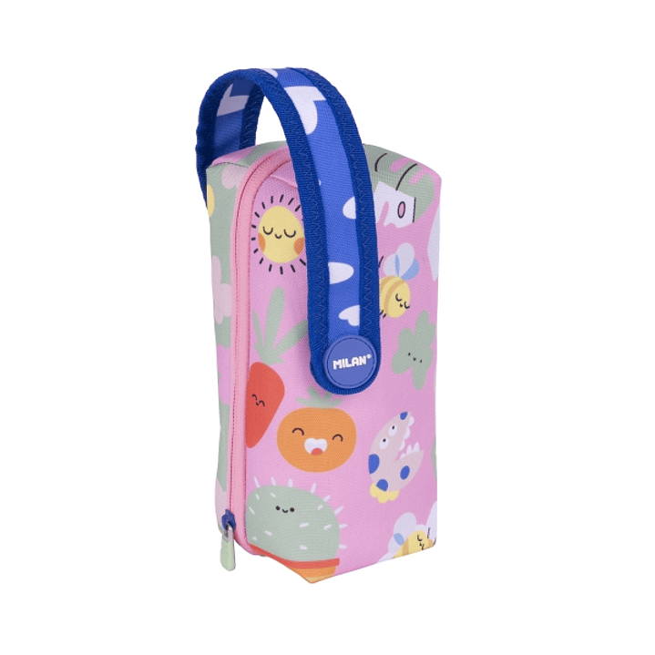 Milan Green and Grow Pack de 4 Estuches con Goma de Borrar - Sacapuntas - Lapiz - 3 Boligrafos - Regla - 12 Lapices de Colores - 12 Rotuladores - Mult 1